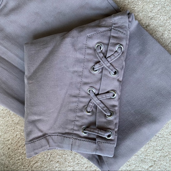 Hi rise, slim leg jean pants in shadow mauve - Picture 5 of 5